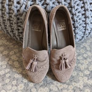 Dolce Vita taupe suede loafers